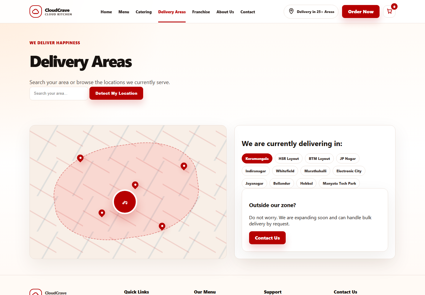 Delivery Areas