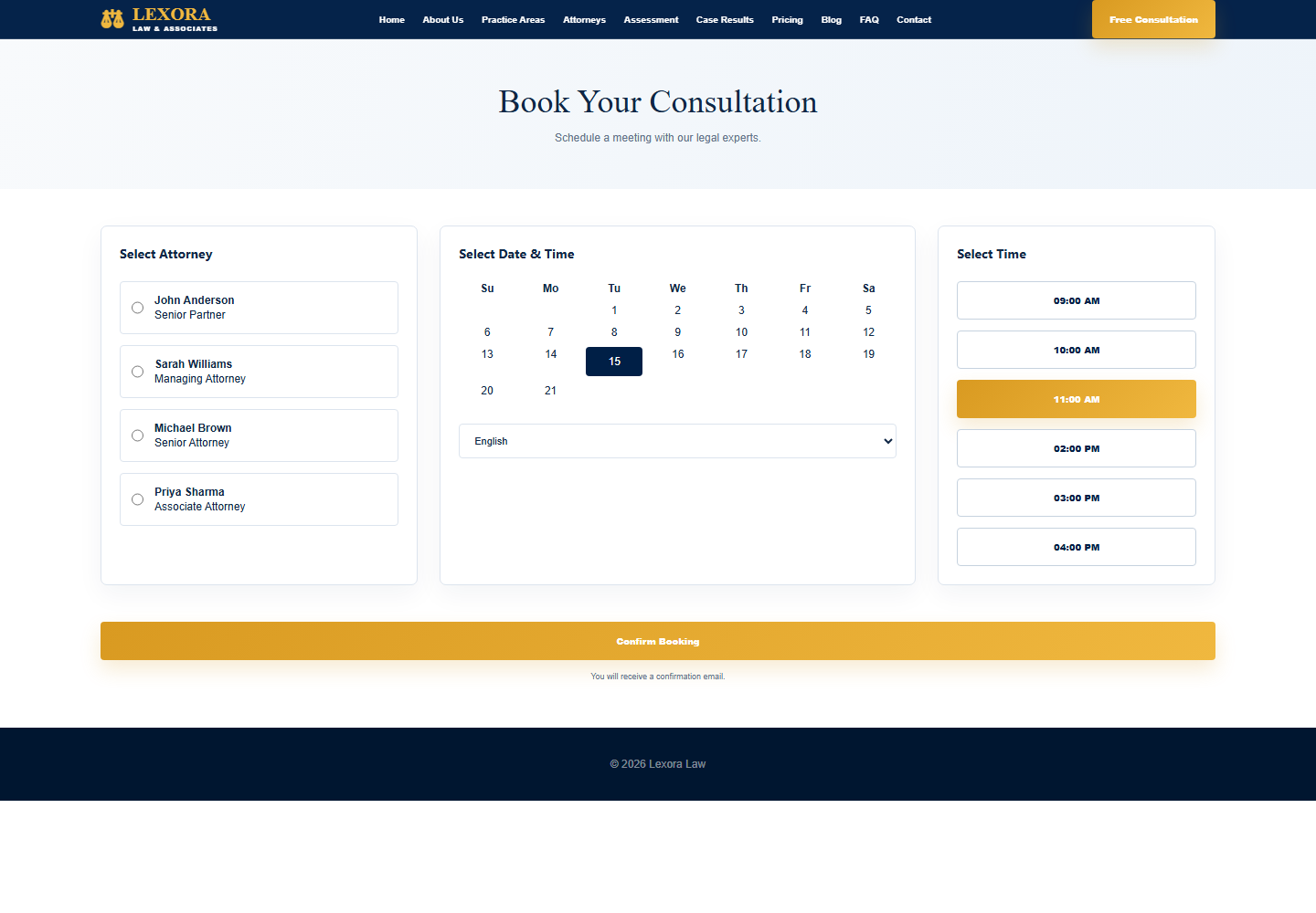 Booking
