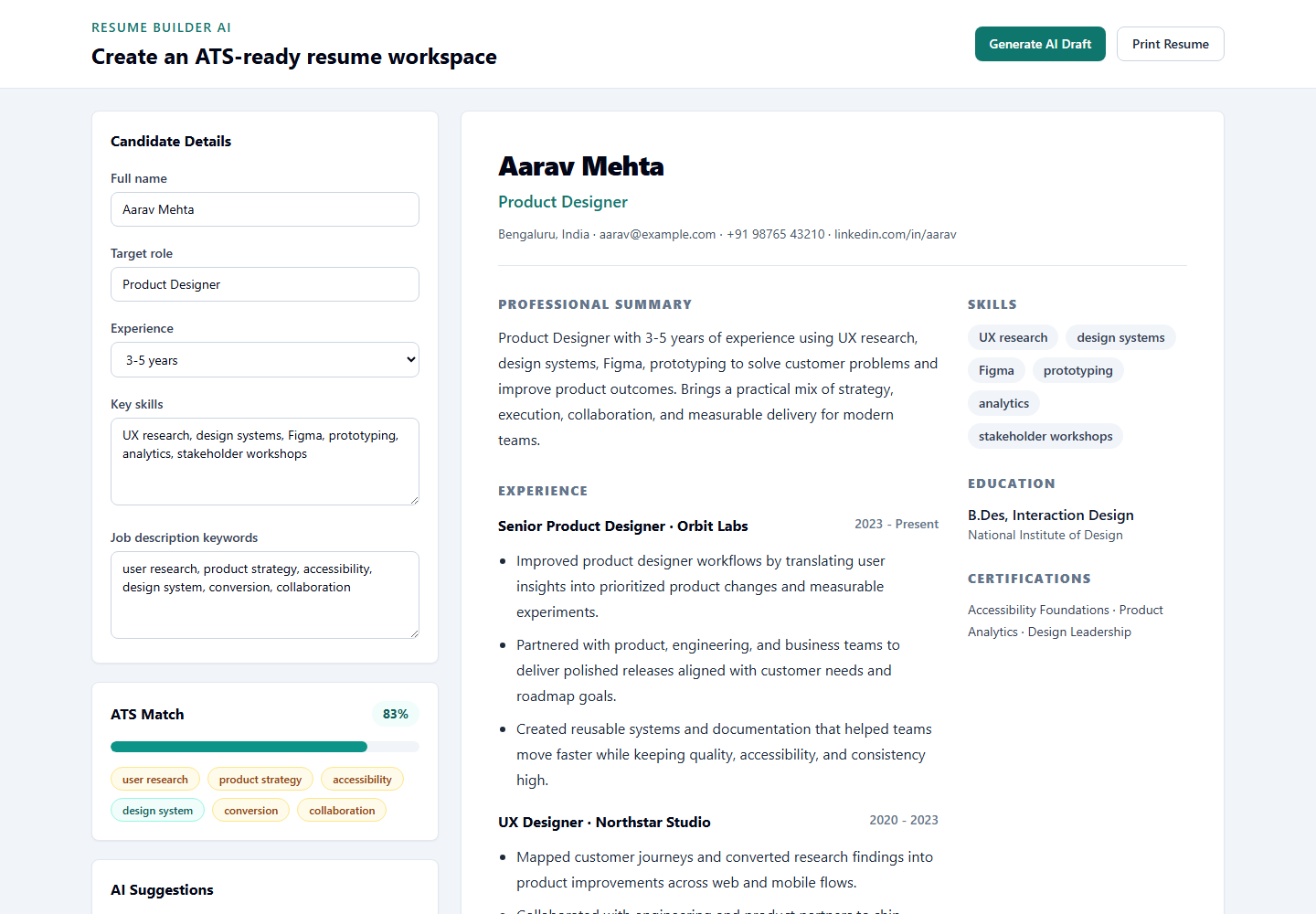 Resume Builder AI thumbnail